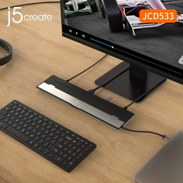 j5create 9 合 1 USB-C 多功能筆電擴充座 (UH-JCD533) [台灣製造]