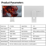 Kuycon P27ZB Dual Mode 4K 240Hz / FHD 480Hz Nano IPS Black專業顯示器 連可調節支架 (MO-KP27ZB+LB-MON)