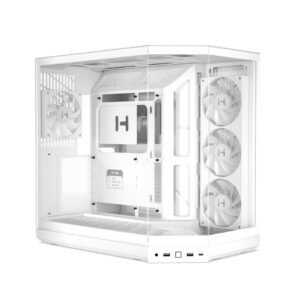 HYTE Y50 RGB 雙艙式 ATX 中塔機箱丨三片式全景玻璃丨預裝 4 把 ARGB RGB 風扇 (CA-HY50BR/CA-HY50TM/CA-HY50SM/CA-HY50BB/CA-HY50WW)