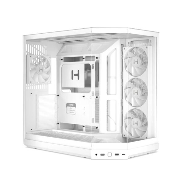 HYTE Y50 RGB 雙艙式 ATX 中塔機箱丨三片式全景玻璃丨預裝 4 把 ARGB RGB 風扇 (CA-HY50BR/CA-HY50TM/CA-HY50SM/CA-HY50BB/CA-HY50WW)