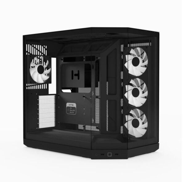 HYTE Y50 RGB 雙艙式 ATX 中塔機箱丨三片式全景玻璃丨預裝 4 把 ARGB RGB 風扇 (CA-HY50BR/CA-HY50TM/CA-HY50SM/CA-HY50BB/CA-HY50WW)
