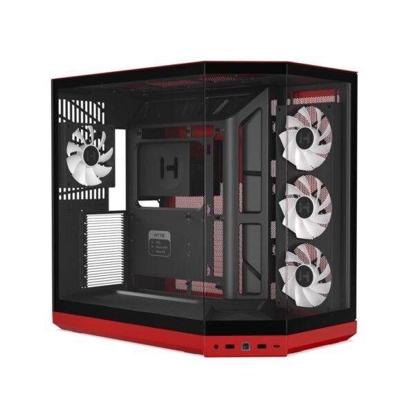 HYTE Y50 RGB 雙艙式 ATX 中塔機箱丨三片式全景玻璃丨預裝 4 把 ARGB RGB 風扇 (CA-HY50BR/CA-HY50TM/CA-HY50SM/CA-HY50BB/CA-HY50WW)