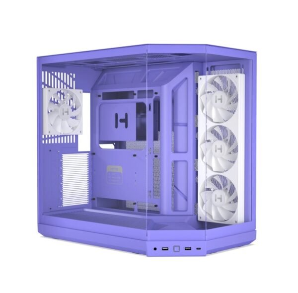 HYTE Y50 RGB 雙艙式 ATX 中塔機箱丨三片式全景玻璃丨預裝 4 把 ARGB RGB 風扇 (CA-HY50BR/CA-HY50TM/CA-HY50SM/CA-HY50BB/CA-HY50WW)