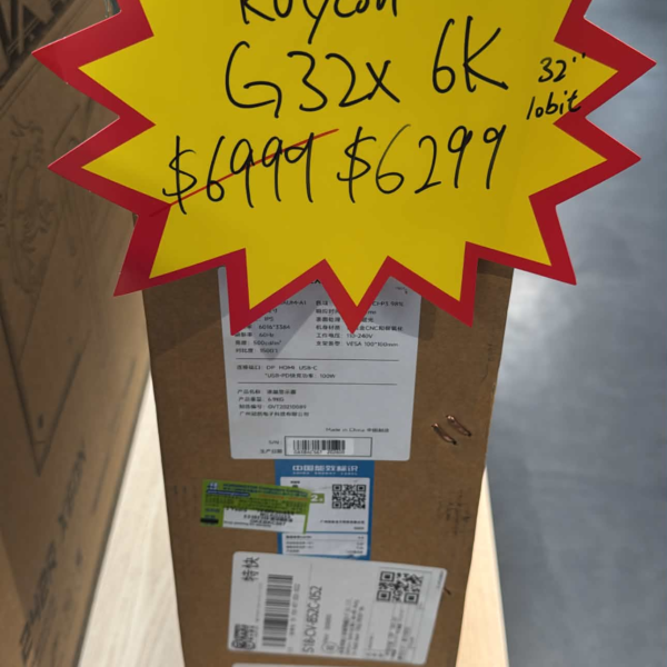 [全新, 包裝破損] Kuycon G32X 6K 專業顯示器連可調節式支架 (MO-KG32XS + LB-MON) SN: GKEBKC567 202609  #3年保養
