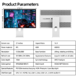 Kuycon P27Z 5K 180Hz Dual Mode顯示器連可調節式支架 (MO-KP27ZS/MO-KP27ZH+LB-MON)